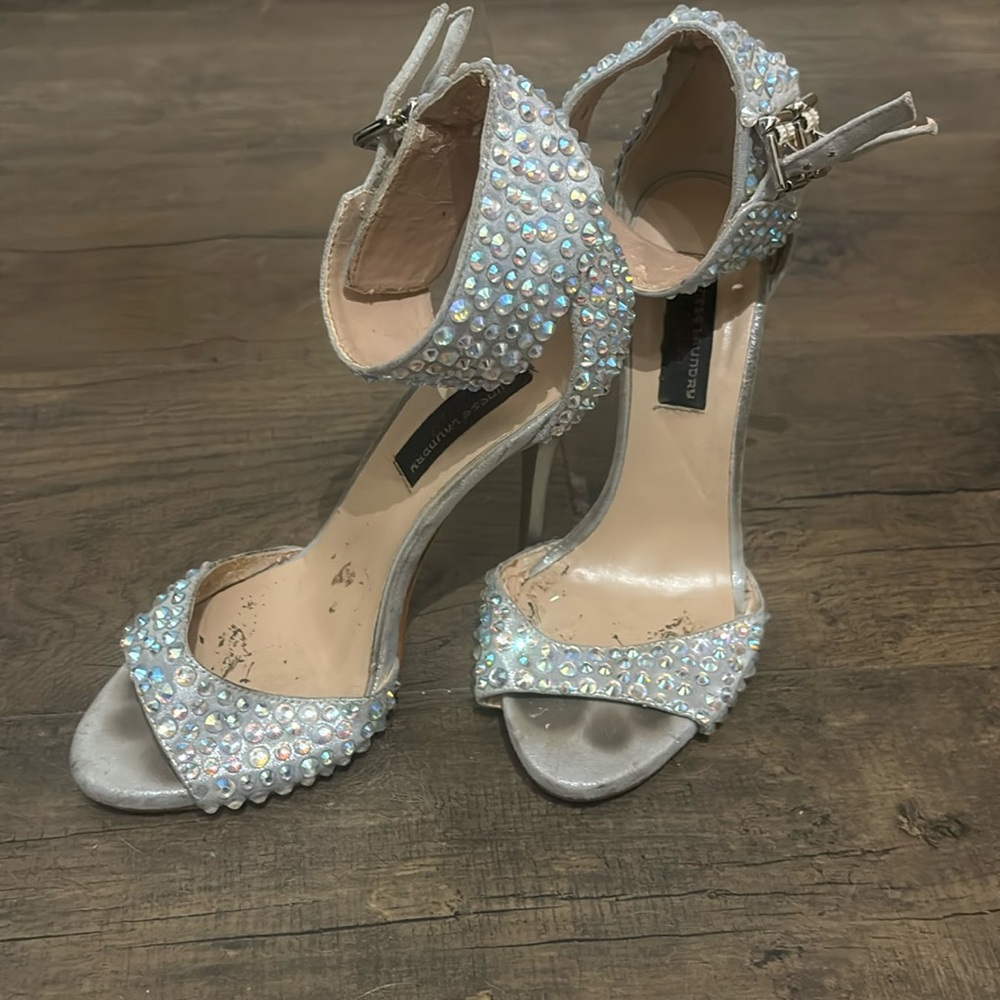 Chinese laundry fully rhinestoned stilettos